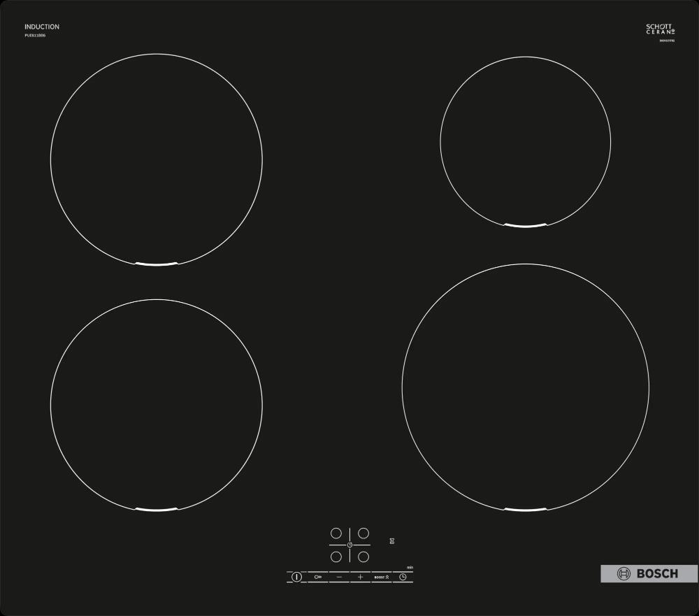 Slika BOSCH Ugradna ploča PUE611BB6E  Indukciona  Crna 
