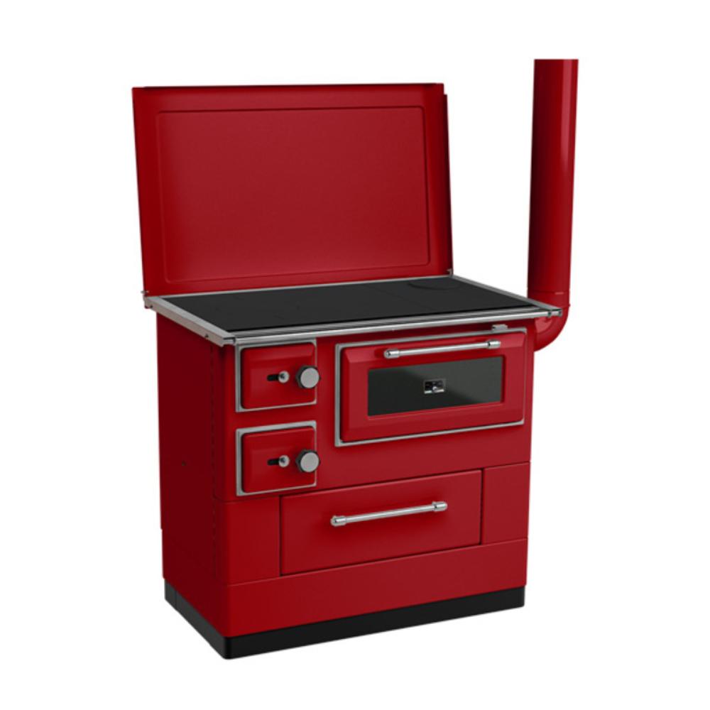 Slika MBS Šporet 10 RS DP DESNI Crvena Drvo/Ugalj