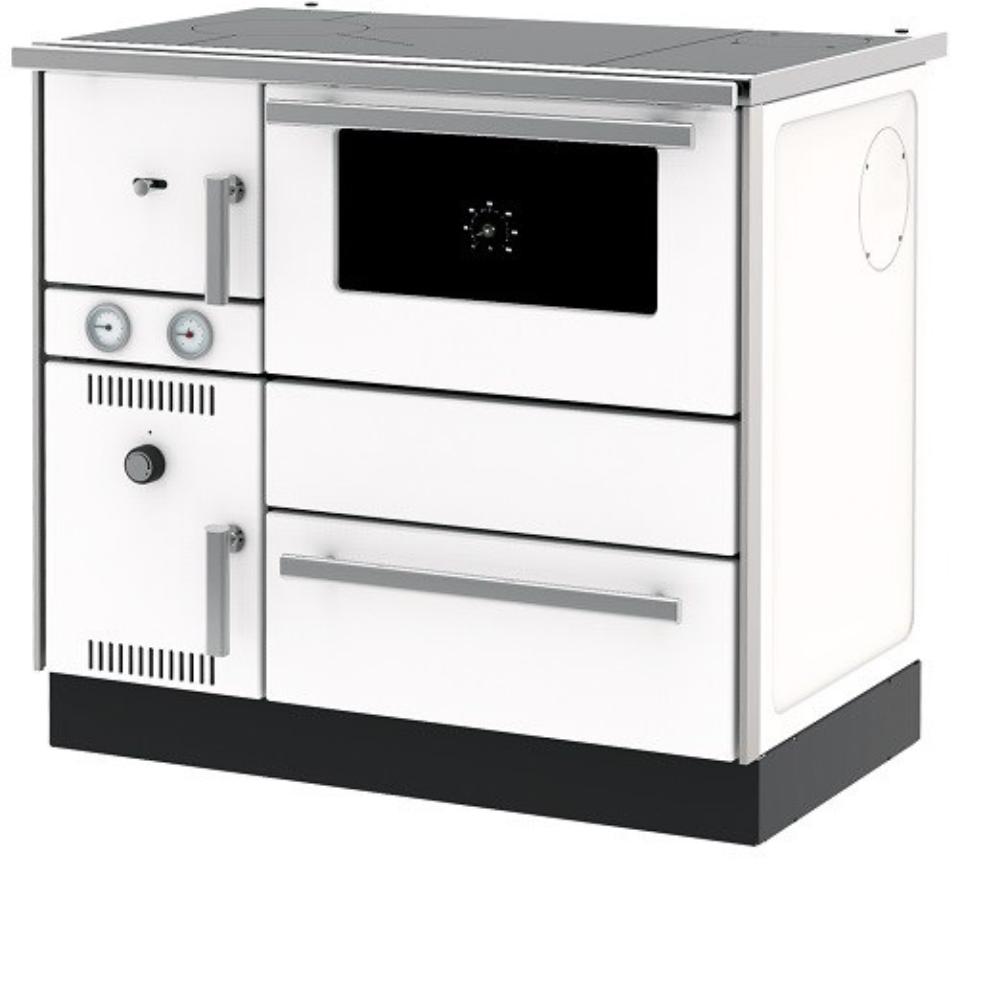 Slika ALFA PLAM Šporet za etažno grejanje TERM 20 NR DESNI Bela Drvo/Ugalj