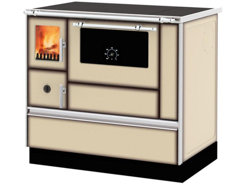 Slika ALFA PLAM Šporet 90H DOMINANT DESNI Kapućino Drva i ugalj