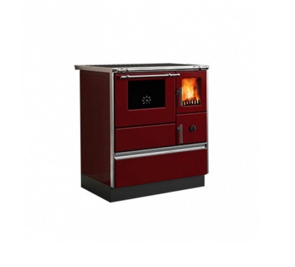 Slika ALFA PLAM Šporet 70 DOMINANT LEVI Crvena  Drvo/Ugalj 