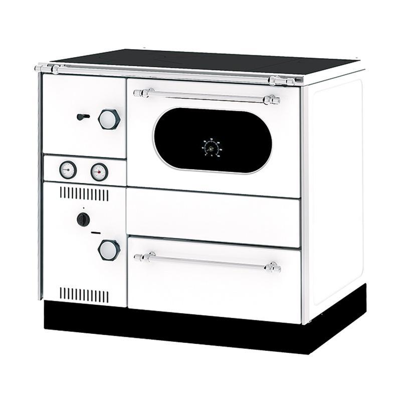 Slika ALFA PLAM Šporet za etažno grejanje TERM 20 DESNI Bela Drvo/Ugalj