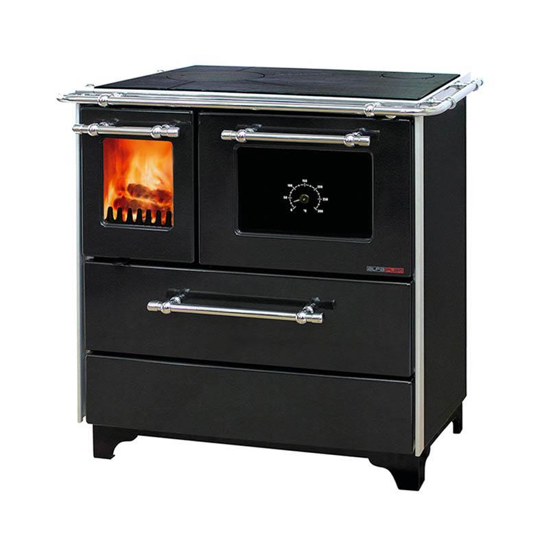 Slika ALFA PLAM Šporet DONNA 70 DESNI Antracit Drvo/Ugalj