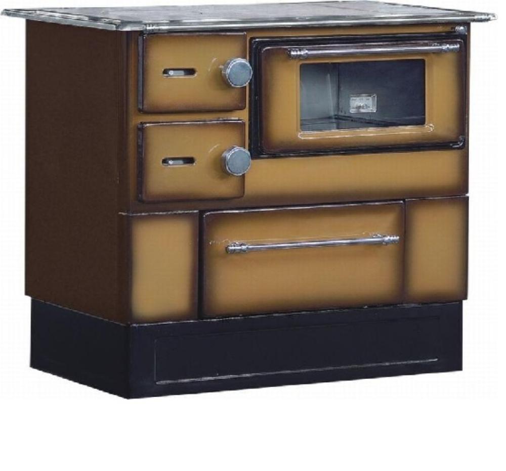 Slika ALFA PLAM Šporet 46 DELUX S 2 ST DESNI Braon Drvo/Ugalj