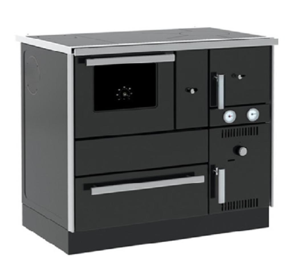 Slika ALFA PLAM Šporet za etažno grejanje TERM 27 LEVI Antracit Drvo/Ugalj