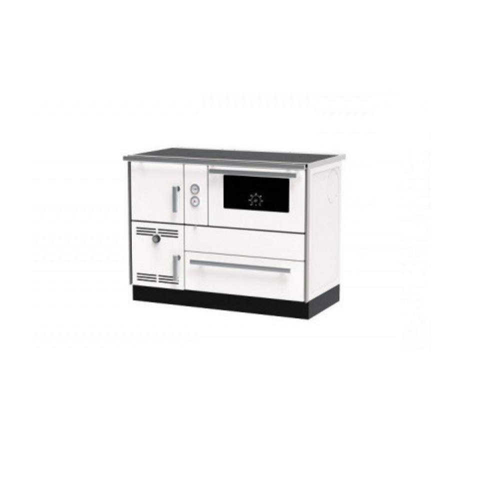 Slika ALFA PLAM Šporet za etažno grejanje TERM 35 DESNI Bela Drvo/Ugalj