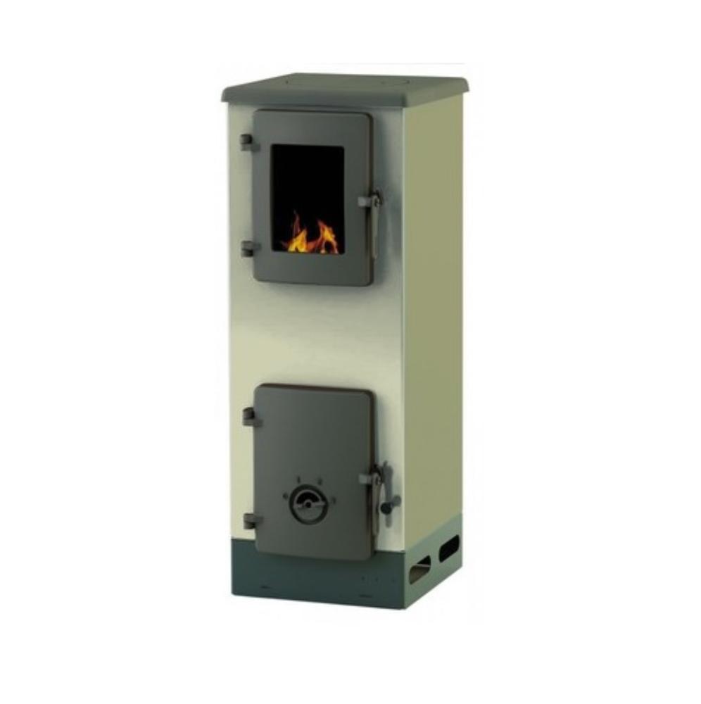 Slika ALFA PLAM Peć na čvrsto gorivo VULKAN S  Slonova kost 4 kW
