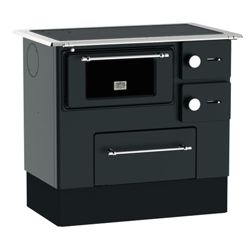 Slika ALFA PLAM Šporet 46 ELEGANT 2R LEVI Antracit Drvo/Ugalj