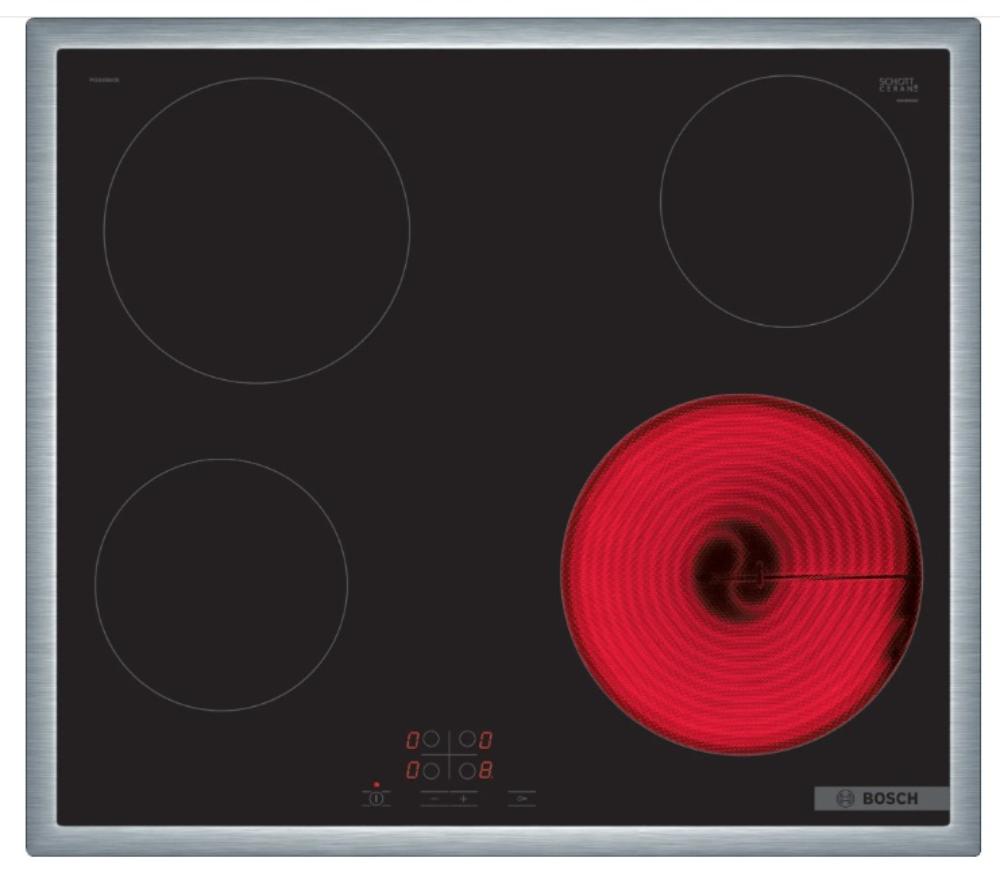 Slika BOSCH Ugradna ploča PKE645BA2E Staklokeramička  Crna
