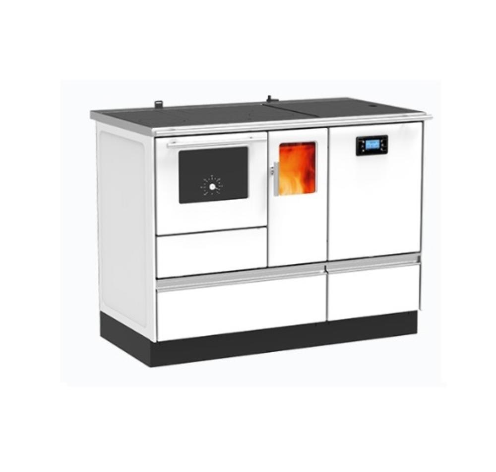 Slika ALFA PLAM Šporet za etažno grejanje TERM H 20 PELET ECO DESNI Bela Pelet