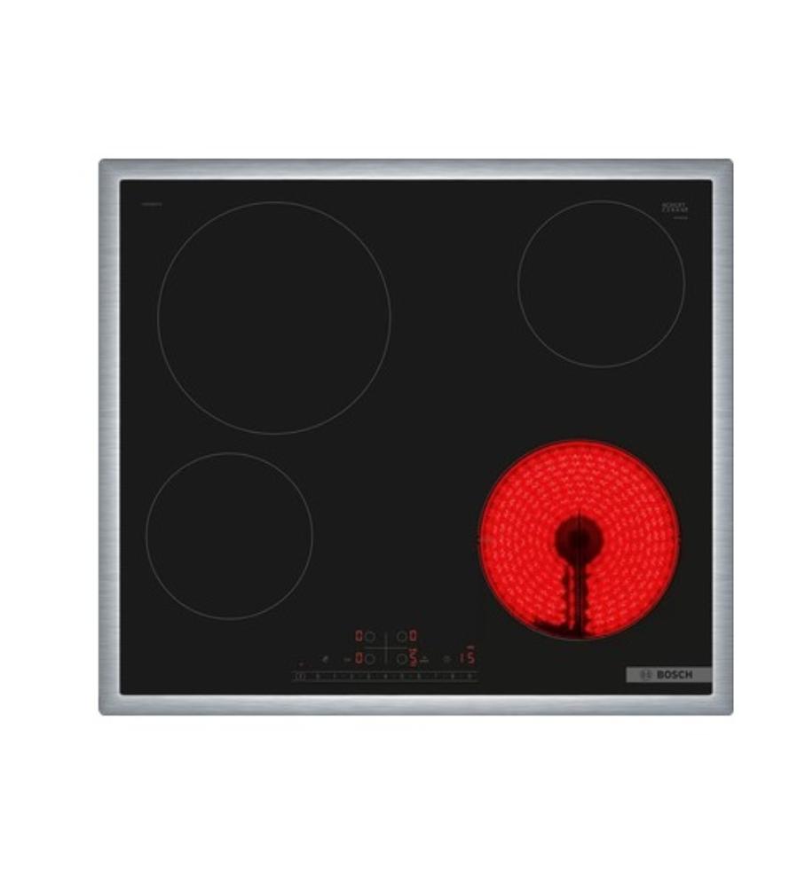Slika BOSCH Ugradna ploča PKE645FP2E  Staklokeramicka  Crna sa inox okvirom 