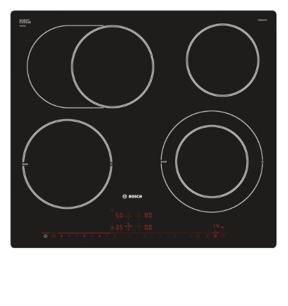 Slika BOSCH Ugradna ploča PKN601DP1D  Staklokeramicka  Crna