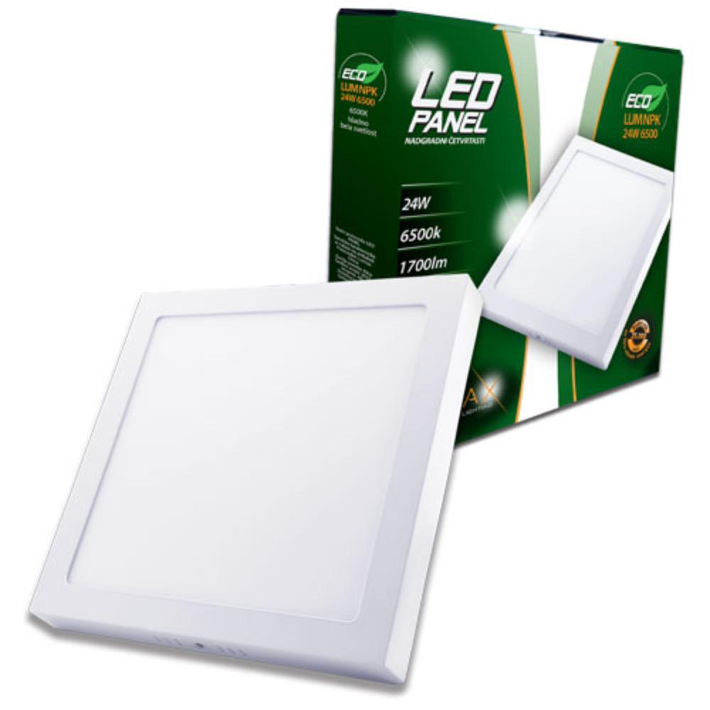 Slika NADGRADNI-CETVRTASTI LED PANEL ECO LUMNPK-24W 6500K 