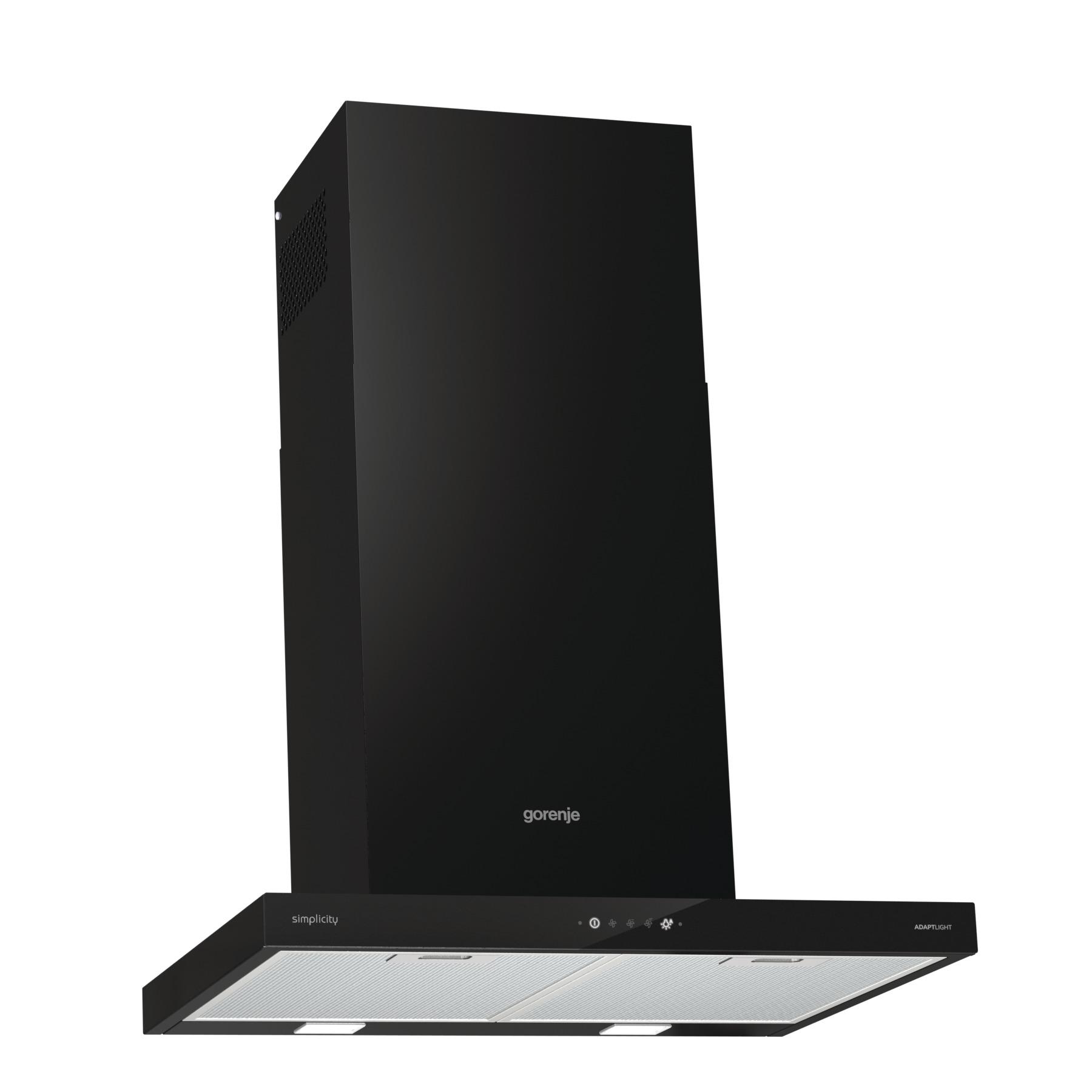 Slika GORENJE Aspirator  WHT 6 SYB  Zidni dekorativni aspirator  650 m³/h Crna