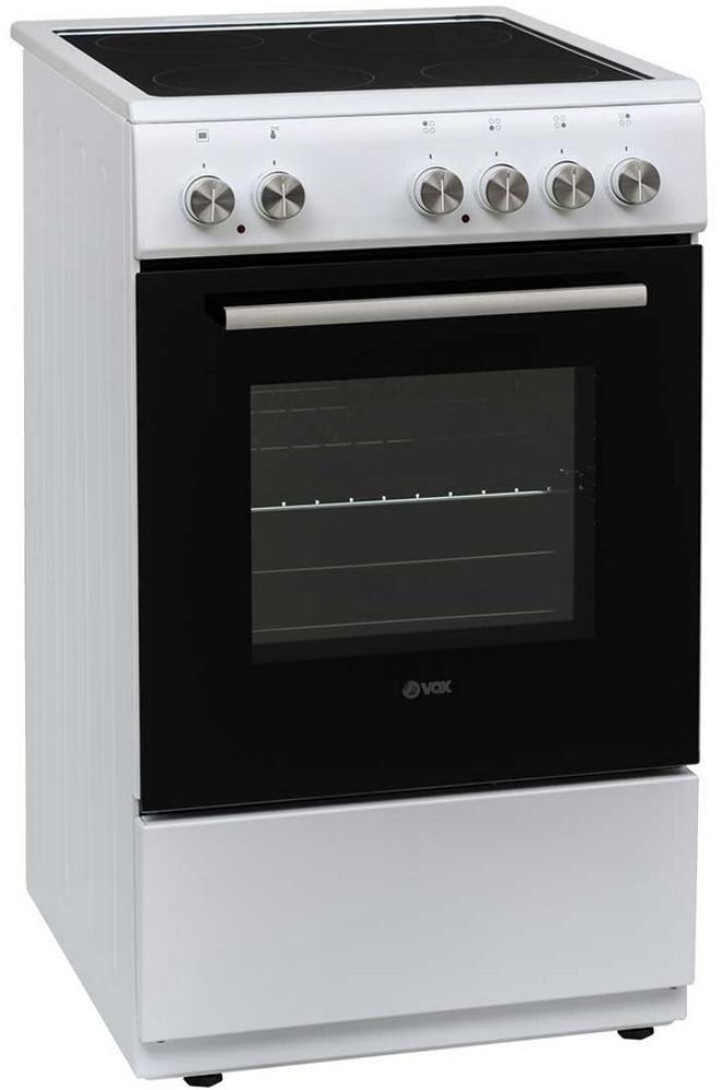 Slika VOX Električni šporet CHT5000W Bela elektricna Staklokeramicka  A