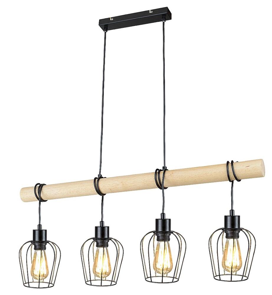 Picture of FABIAN UNUTRASNJA METAL DRVENA VISILICA LAMPA E27X4