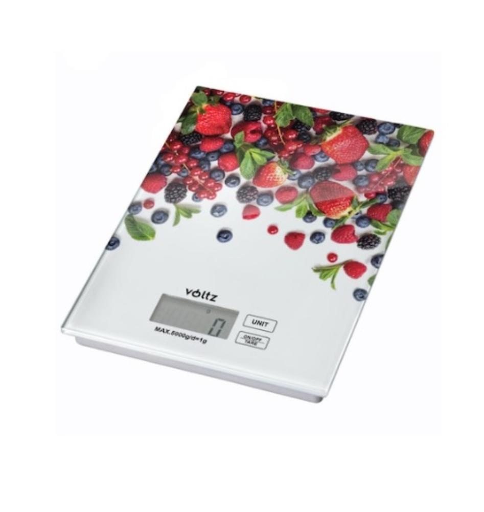 Slika VOLTZ Kuhinjska vaga V51651E  Digitalna sumsko voce bela ,  5kg