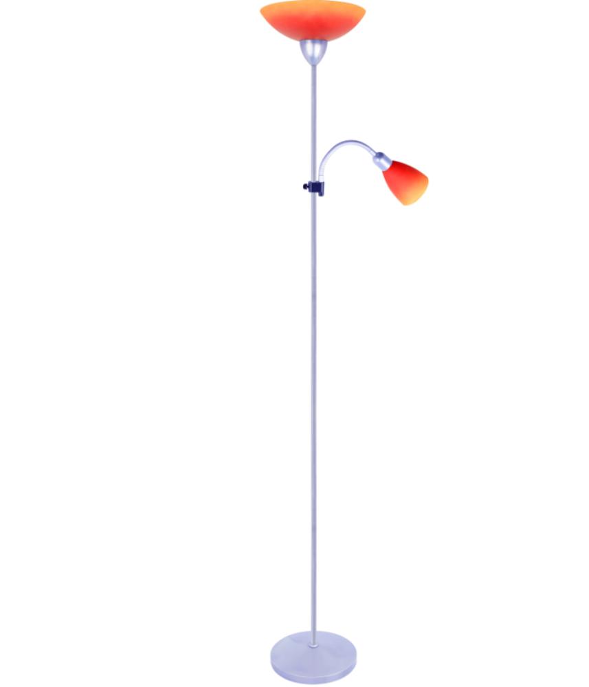 Slika PODNA LAMPA CL-3800G-1 E27 60W+E14 40W CRVENA/ORANZ BRILIGHT