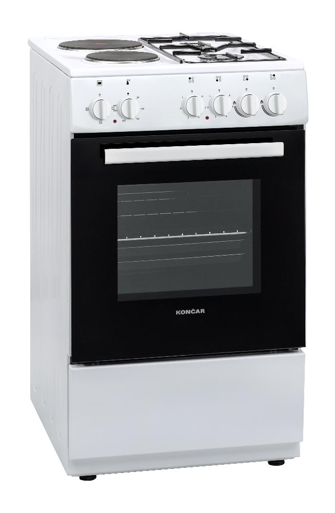 Slika KONCAR Električni šporet ST 5022P.BR2 Bela Ventilatorska Ringla/Gorionik  A