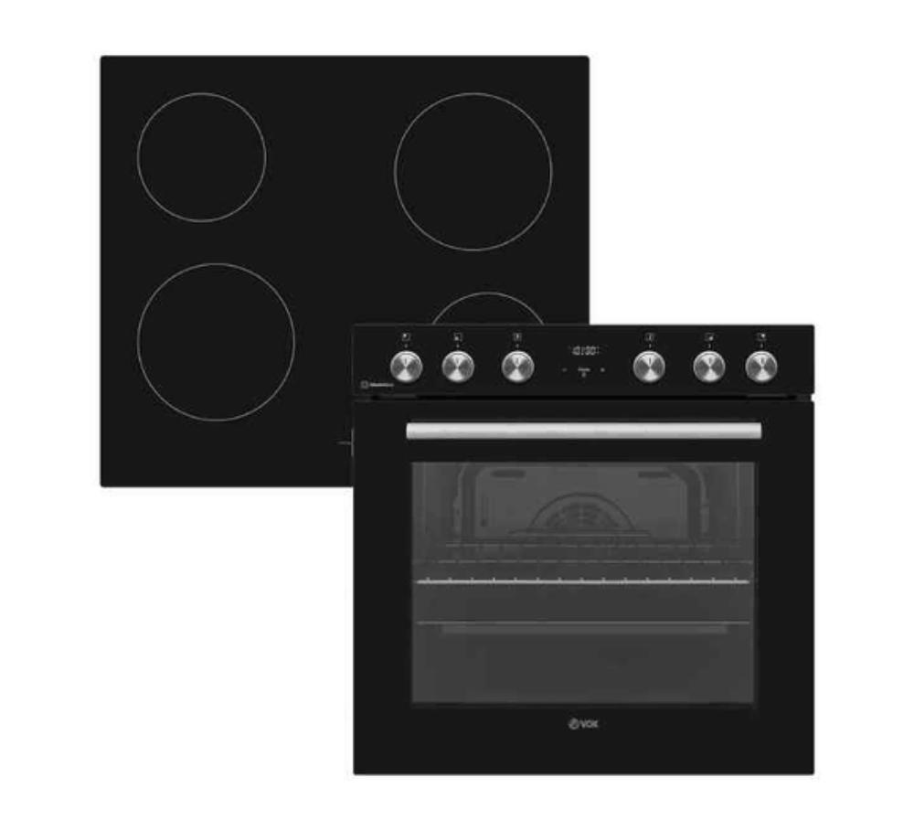 Picture of VOX Ugradni set HOPSBDT7815B3D Staklokeramična Turbo rerna