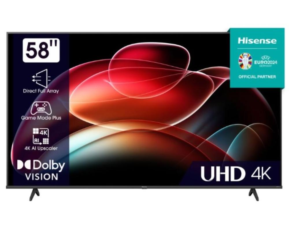 Slika HISENSE Televizor 58A6K 58'' (146 cm) 4K Ultra HD 3840x2160