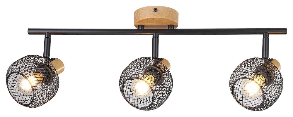 Slika RABALUX GRENDEL SPOT E14X3 40W SVETILJKA DRVO CRNA  IP20