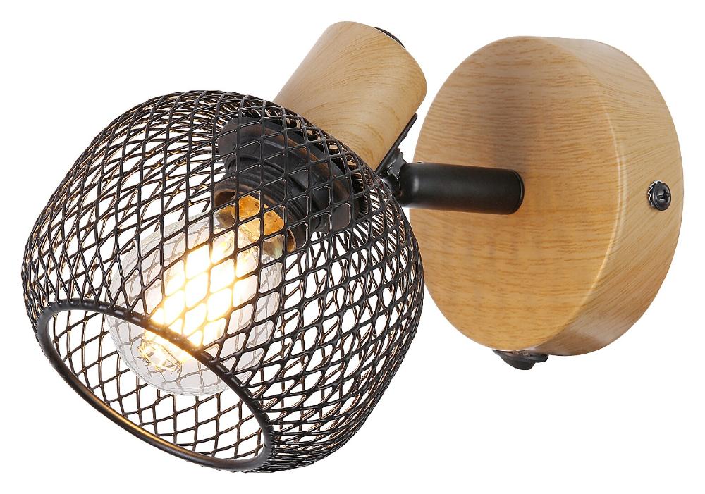 Picture of RABALUX GRENDEL SPOT E14X1  SVETILJKA DRVO CRNA  IP20