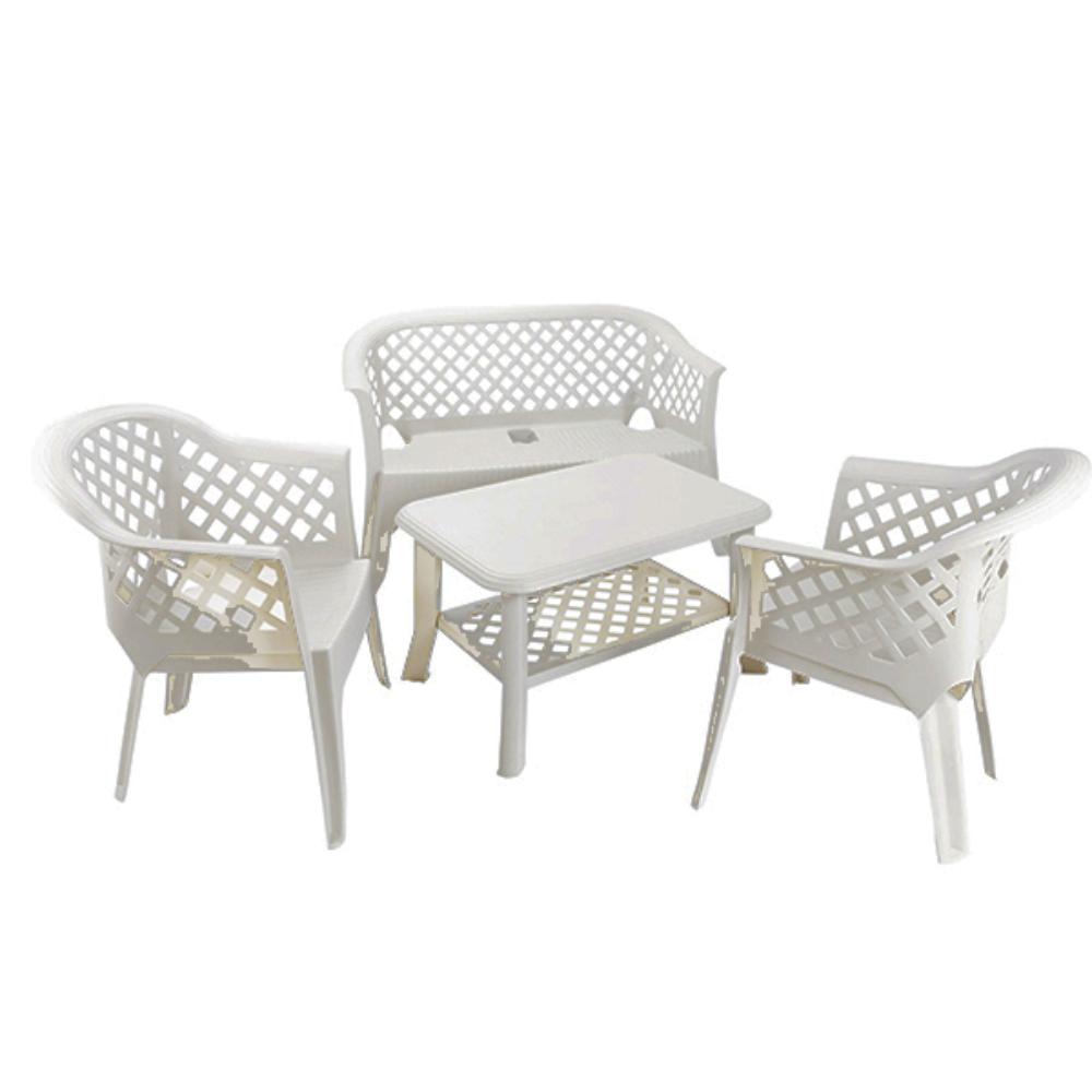 Slika IPAE BAŠTENSKI SET VERANDA BEZ JASTUKA BELA