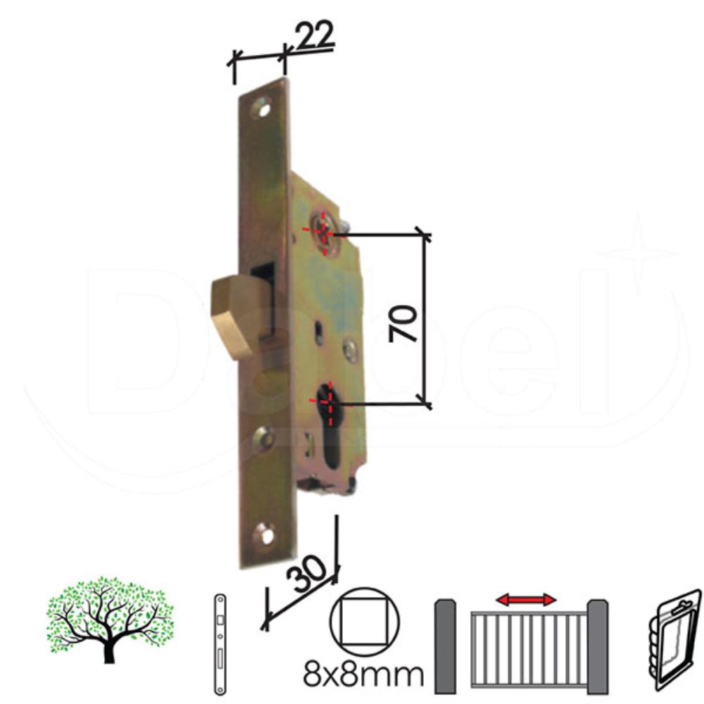 Slika BRAVA ZA KLIZNA VRATA B1002 30/70/22 KLJUN