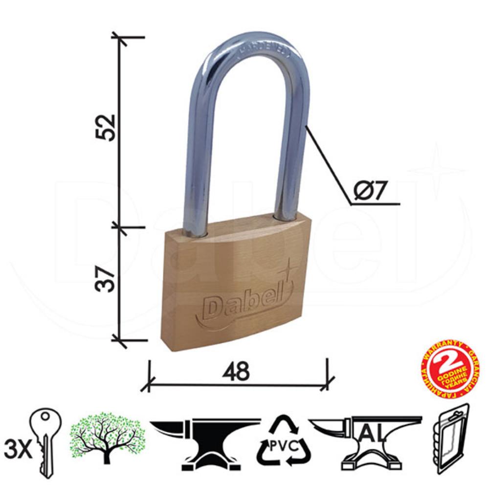 Slika KATANAC PRODUZENI KA2029 MS 48MM 