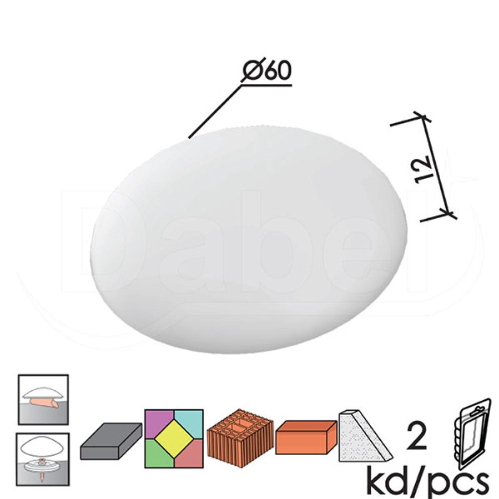 Slika ODBOJNIK OD101 ZIDNI  BELI FI60