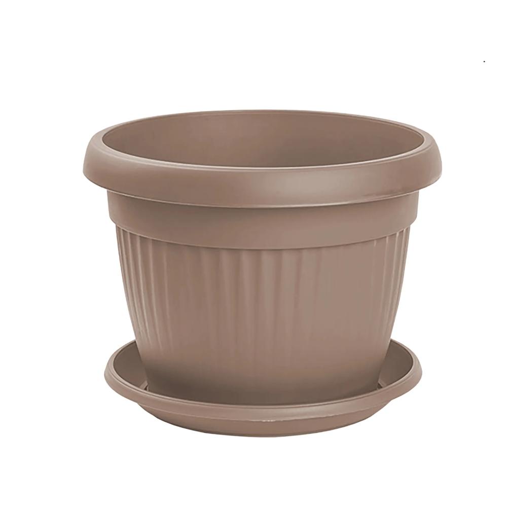 Slika GARDINO MEDITERAN SAKSIJA SA PODM. 17CM MOKA